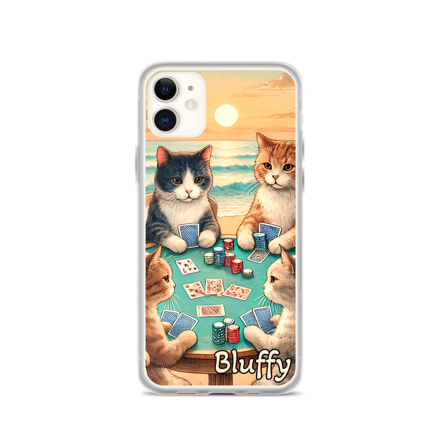 iPhoneケース~ポーカーする猫たち~