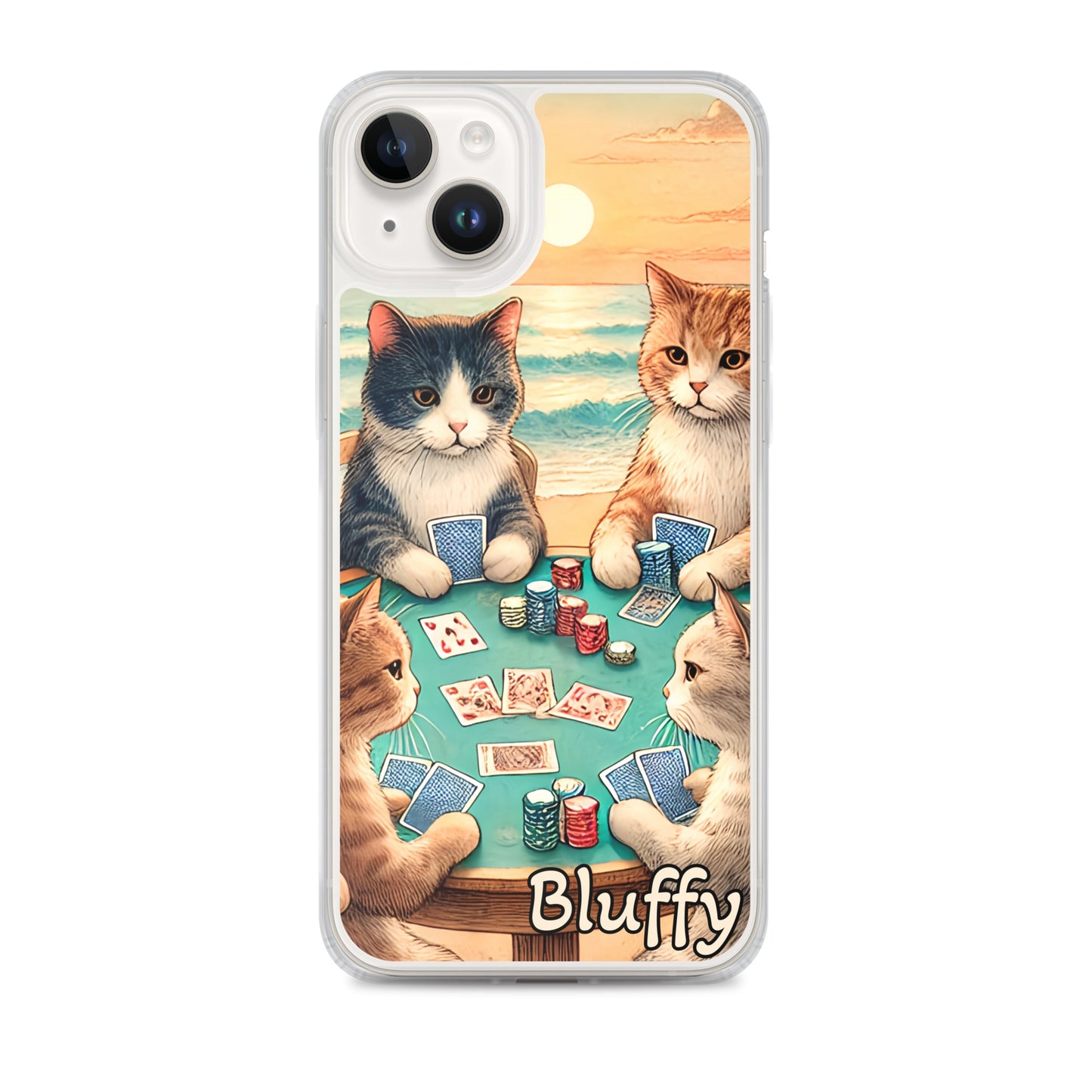 iPhoneケース~ポーカーする猫たち~