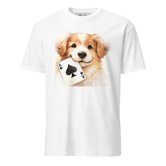 ユニセックスTシャツ~トランプを咥える犬~